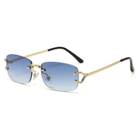 Gold with Blue Gradient Lenses angle