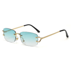 Gold with Turquoise Gradient Lenses angle