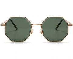 Gold with Dark Green Lenses front