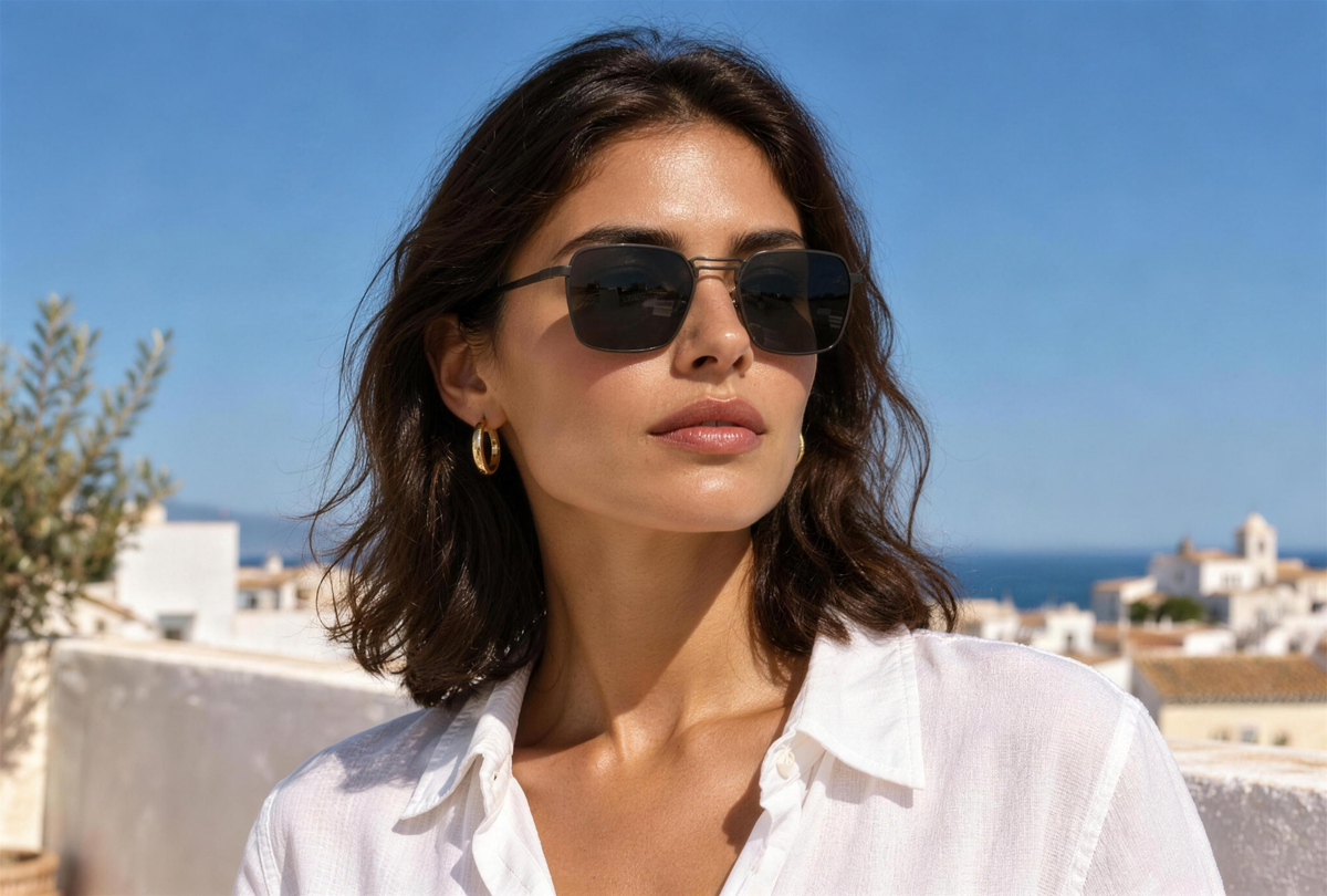 The Athena in full sun — lenses dark