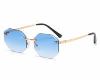 Gold with Blue Lenses angle
