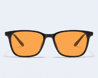 Matte Black with Amber Lenses front