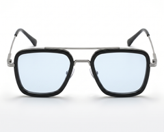 Silver with Blue Lenses front