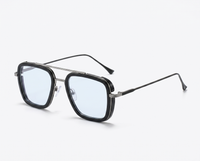 Silver with Blue Lenses angle