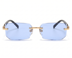 Gold with Blue Lenses front
