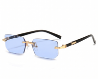 Gold with Blue Lenses angle