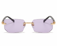 Gold with Light Purple Lenses front