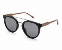 Black face/Woodgrain arms and Tinted Lenses angle