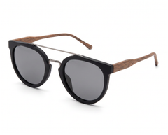 Black face/Woodgrain arms and Tinted Lenses angle