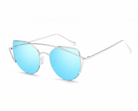 Silver with Light Blue Lenses angle