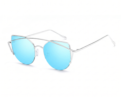 Silver with Light Blue Lenses angle