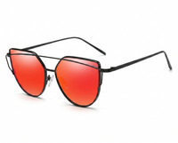 Black with Red Lenses angle