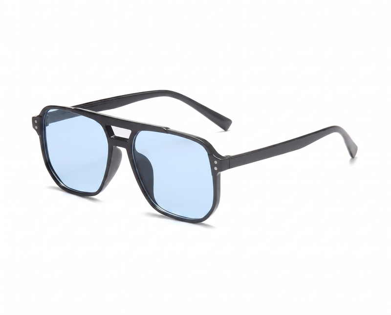 Black with Blue Lenses angle