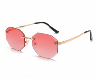 Gold with Rose Colored Lense angle