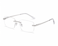 Silver with Clear Lenses angle