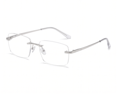 Silver with Clear Lenses angle