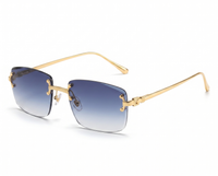 Gold with Dark Blue Lenses angle