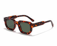 Leopard with Dark Green Lenses angle