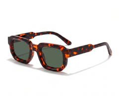 Leopard with Dark Green Lenses angle