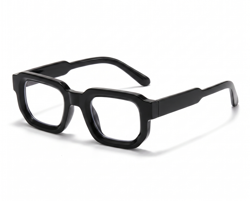 Black with Clear Lenses angle
