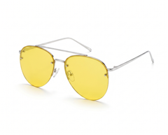 Silver with Yellow Lenses angle