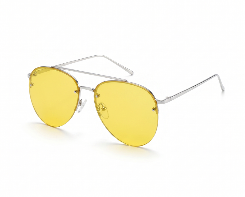 Silver with Yellow Lenses angle