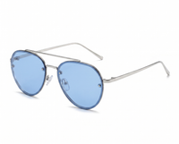 Silver with Blue Lenses angle