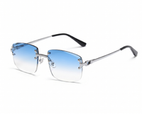 Silver with Blue Gradient Lenses angle