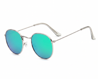 Silver with Green Lenses angle