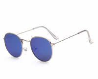 Silver with Blue Lenses angle