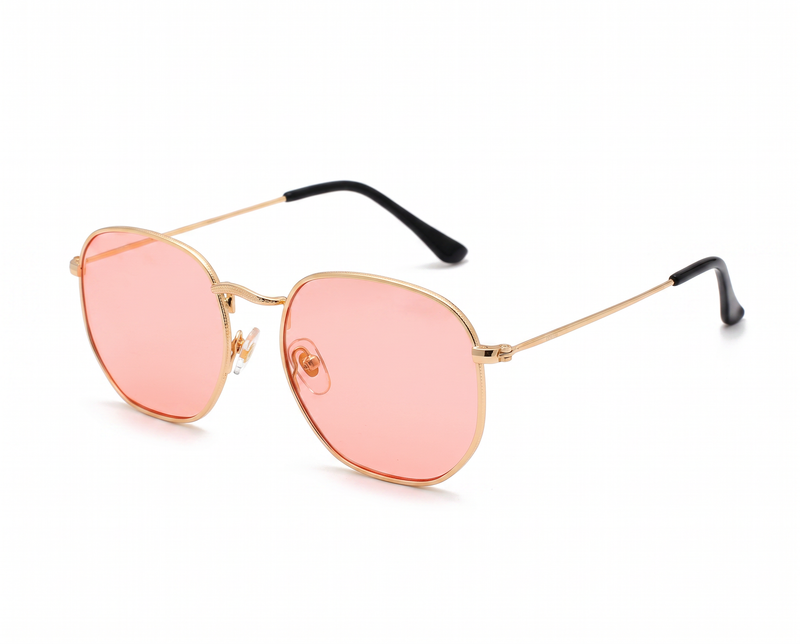 Gold with Pink Lenses