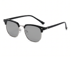 Black with Gray Tinted Photochromic Lenses front