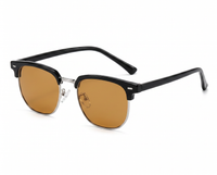 Black with Amber Tinted Photochromic Lenses front