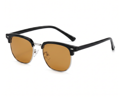 Black with Amber Tinted Photochromic Lenses front