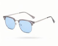 Transparent Gray with Blue Tinted Photochromic Lenses front