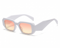 White with Sunset Gradient Lenses