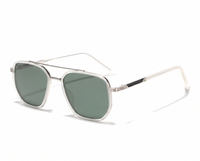 Silver with Dark Green Lenses