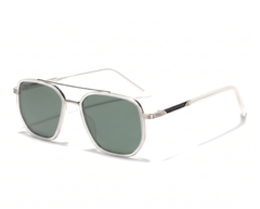 Silver with Dark Green Lenses