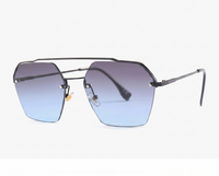 Black with Blue Gradient Lenses front