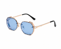 Gold with Blue Tinted Lenses front