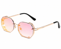 Gold with Pink Gradient Lenses front