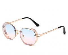 Gold with Blue/Pink Gradient Lenses front