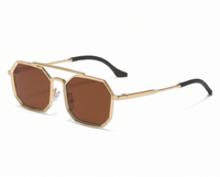 Gold with Brown Lenses front
