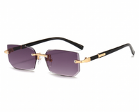 Gold with Tinted Purple Lenses angle