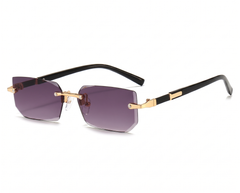 Gold with Tinted Purple Lenses angle