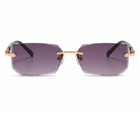 Gold with Tinted Purple Lenses front