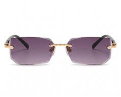 Gold with Tinted Purple Lenses front